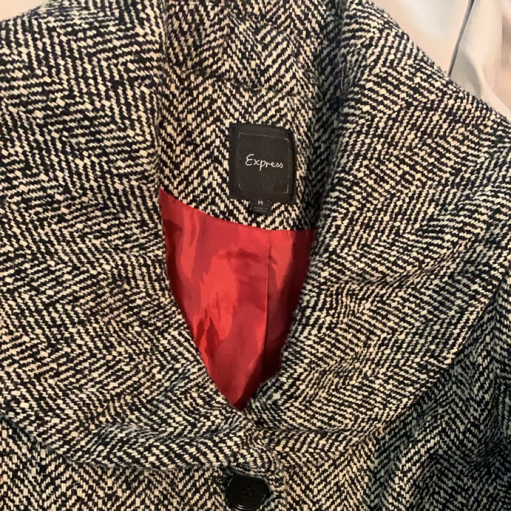 Express Tweed Button-Up Coat Medium - Picture 5 of 5